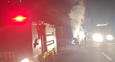 Şanlıurfa'da seyir halindeki tır alev aldı