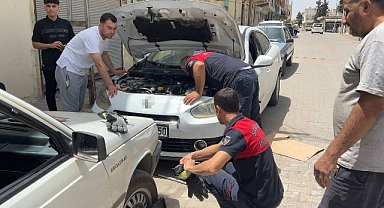 Ceylanpınar'da kedi kurtarma operasyonu