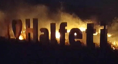 Halfeti'de gece saatlerinde yangın!