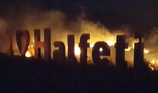 Halfeti'de gece saatlerinde yangın!