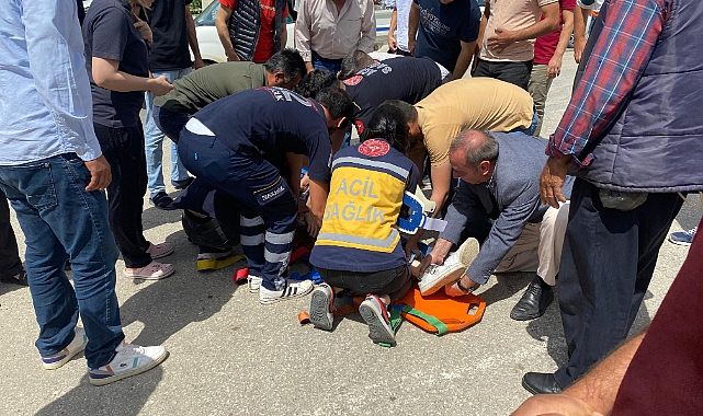 Otomobil ile motosiklet çarpıştı: 1 yaralı