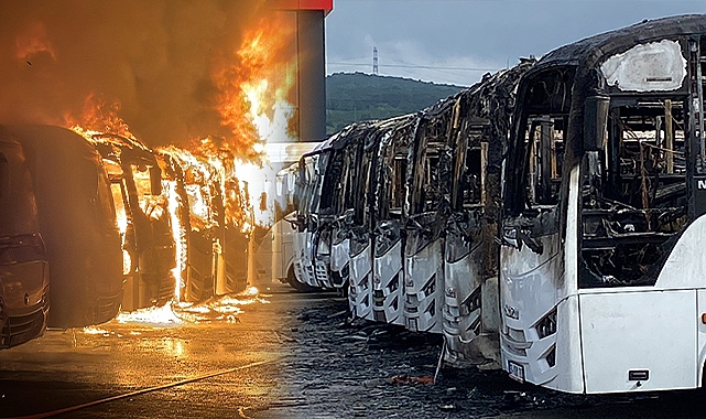 Otoparkta çıkan yangının hasarı, gün ağarınca ortaya çıktı