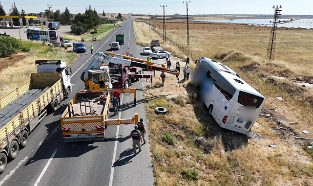 Şanlıurfa'da yolcu otobüsü devrildi: 6 yaralı