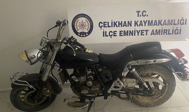 Şanlıurfa’dan çalınan motosiklet Adıyaman'da bulundu