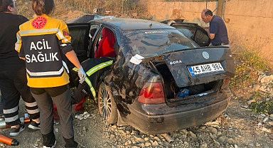 Düşen otomobilde 1 kişi öldü, 4 kişi yaralandı
