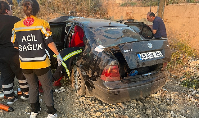Düşen otomobilde 1 kişi öldü, 4 kişi yaralandı