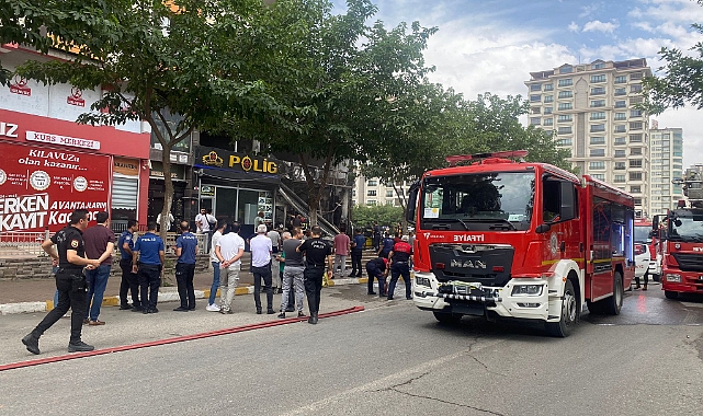 Karaköprü'de bir iş yerinde korkutan yangın