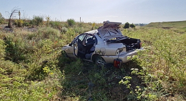 Kontrolden çıkan otomobil tarlaya uçtu: Çok sayıda yaralı