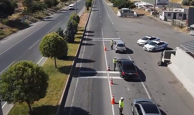 Şanlıurfa'da drone destekli denetim! 14 araca ceza yağdı