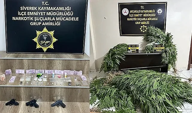 Şanlıurfa'nın iki ilçesinde uyuşturucu operasyonu!