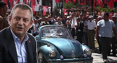 CHP lideri Özgür Özel ilçeye vosvos ile geldi