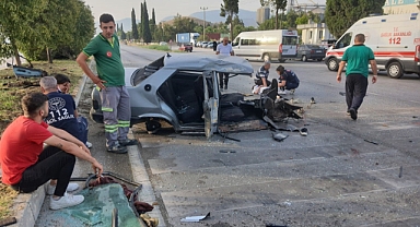 Freni patlayan otomobil paramparça oldu! 5 yaralı