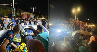 İki otomobil kafa kafaya çarpıştı: 2 yaralı