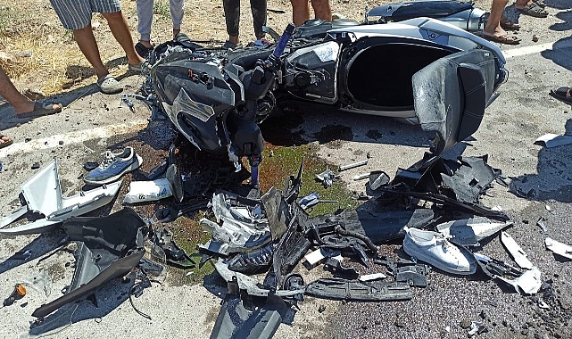 Lüks ciple çarpışan motosikletteki 1 kişi öldü, 1 kişi yaralandı