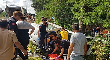 Otomobil ağaca çarptı: 2 yaralı