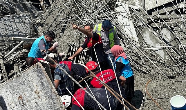 Şanlıurfa'da göçük yaşanan inşaatta 2 işçi yaralandı