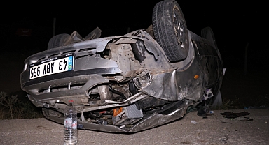 Aksaray’da otomobil takla attı: 6 yaralı