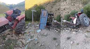 İspir'de traktör devrildi: 11 yaralı