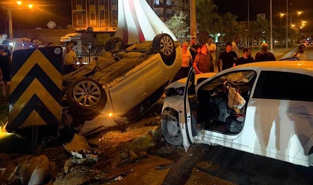 Kızıltepe'de 2 otomobilin çarpıştığı kazada 2 kişi yaralandı