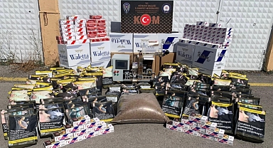 Kütahya’da 125 bin 800 adet makaron ele geçirildi