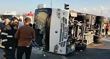 Tekirdağ'da işçi servisi kazası: Çok sayıda yaralı