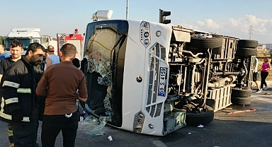 Tekirdağ'da işçi servisi kazası: Çok sayıda yaralı