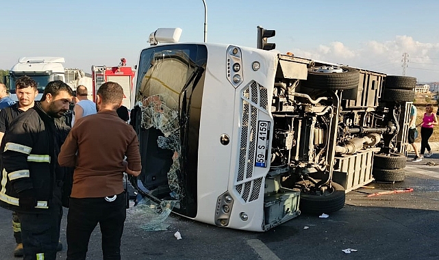 Tekirdağ'da işçi servisi kazası: Çok sayıda yaralı