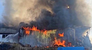 BALIK YEMİ PAKETLEME FABRİKASI ALEVLERE TESLİM OLDU