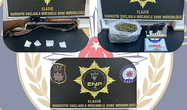 Elazığ’da uyuşturucu ile mücadele: 3 tutuklama