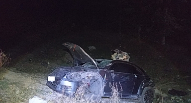 Şarampole giren otomobilde 5 kişi yaralandı