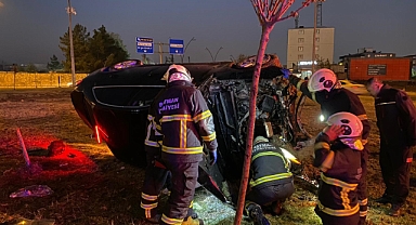 Batman’da kontrolden çıkan otomobil takla attı: 1 yaralı