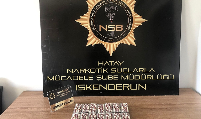 Hatay’da araçta yapılan aramada 786 sentetik hap ele geçirildi