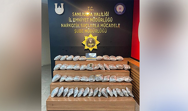 Şanlıurfa'da 29 kilo uyuşturucu ele geçirildi