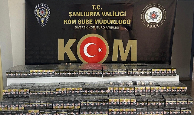 Şanlıurfa'da 600 bin TL değerinde gümrük kaçağı sigara ele geçirildi!