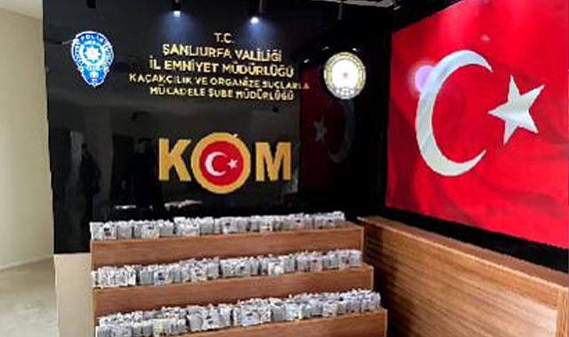 Şanlıurfa'da gümrük kaçağı sigara ele geçirildi!