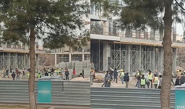 Şanlıurfa'da işçileri taşlarla birbirilerine saldırdı!