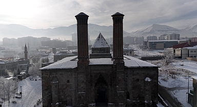 Erzurum'da sisler içinde bir masalsı yolculuk