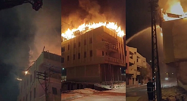 Eyyubiye'de metruk binada korkutan yangın