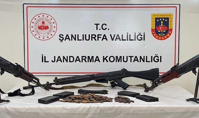 Jandarmadan Siverek'te 2 adrese baskın! Çok sayıda silah ele geçirildi