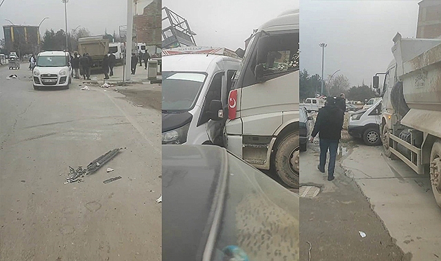 Elazığ’da freni boşalan kamyon 3 aracı biçti