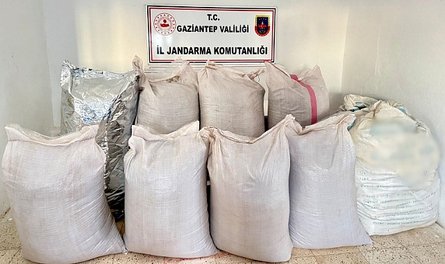 Gaziantep’te yaklaşık iki ton kaçak tütün ele geçirildi