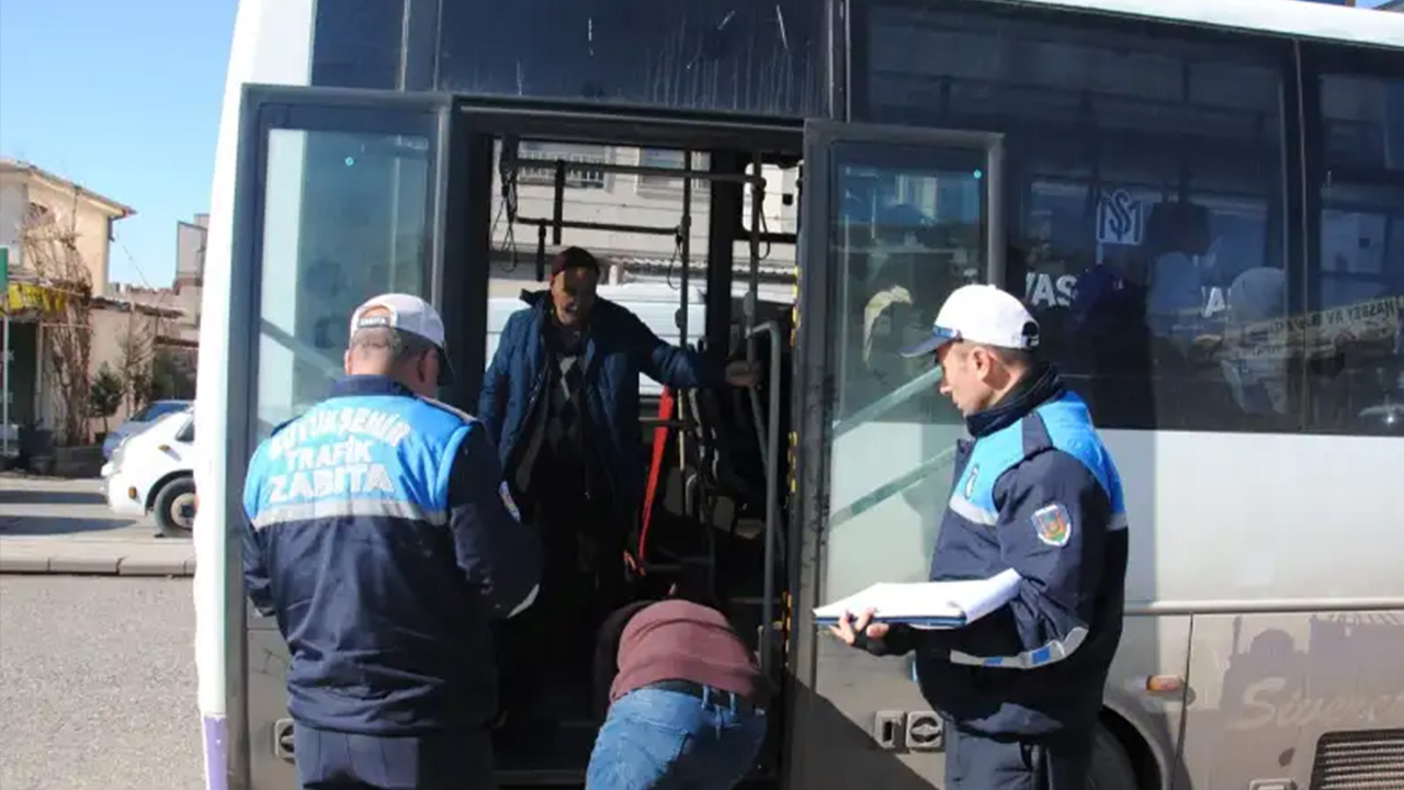 Şanlıurfa’da özel halk otobüslerine denetim
