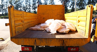 Şanlıurfa'dan Antalya'ya otobüsle gönderilen 300 kilogram sakatata el konuldu