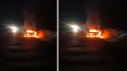 Şanlıurfa’da otomobil alev alev yandı!