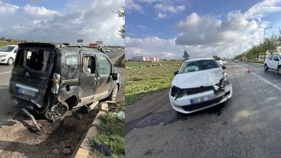 Siverek'te iki araç çarpıştı! 1 yaralı