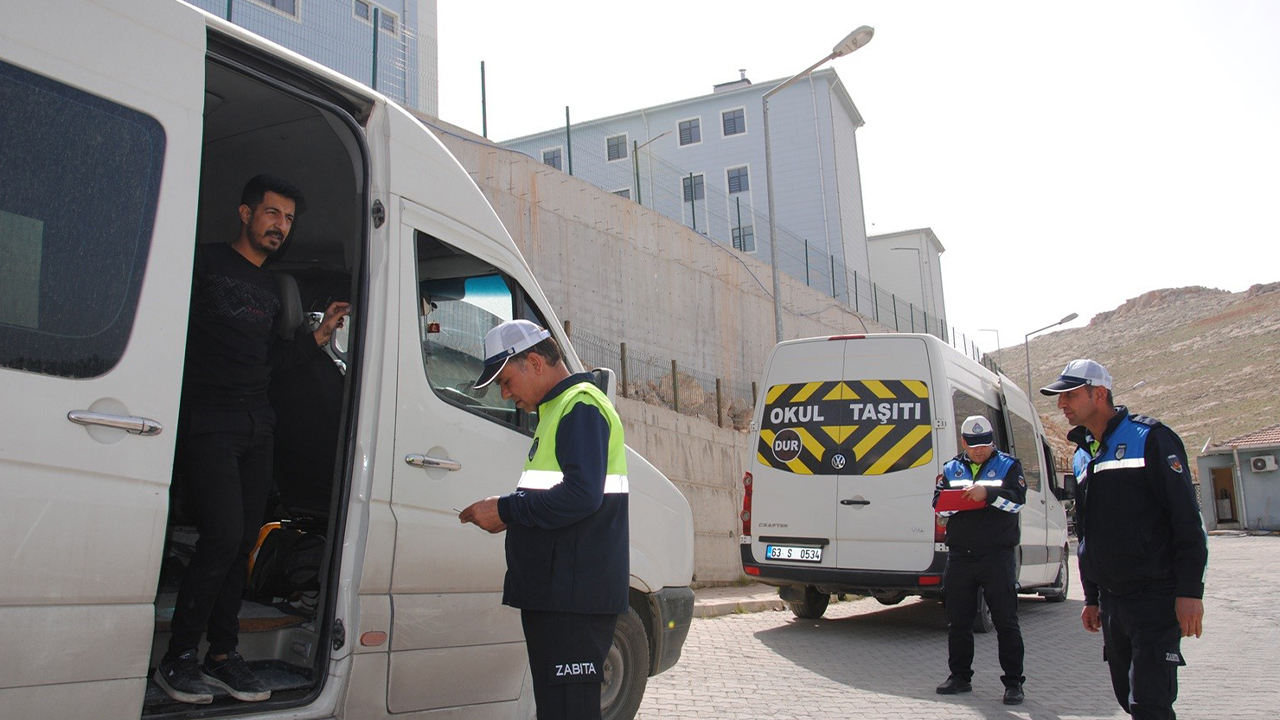 Şanlıurfa’da zabıta ekiplerinden okul servislerine denetim