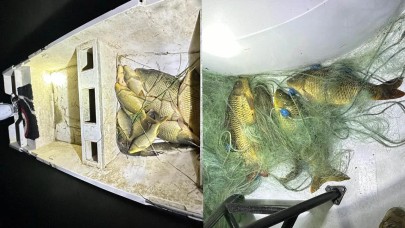 Şanlıurfa Bozova’da misina ağı operasyonu: 80 kilo balık ele geçirildi