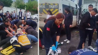 Siverek'te feci kaza: Öğrenci servisi ile tır çarpıştı, 6 kişi yaralandı