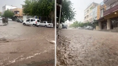 Siverek’te aniden bastıran yağış sele neden oldu