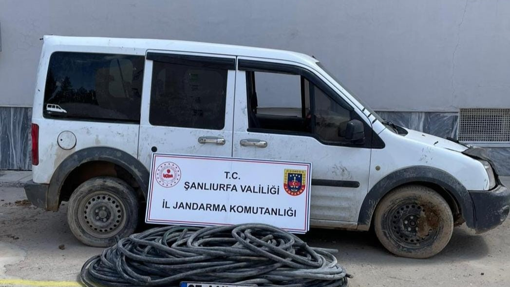 Şanlıurfa'da çalınan 200 metre kablo bulundu